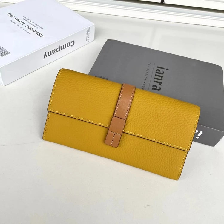 Luxury Genuine Leather Women Long Wallet  Female Card Holder Clutch Bag Classic Ladies Fashion Design Leather Coin Purse
