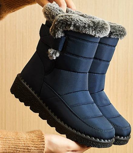 Women's Boots 2025 Trend Winter Shoes For Woman Winter Boots Ankle Low Heels Botas Mujer Waterproof Snow Boots With Fur Shoes